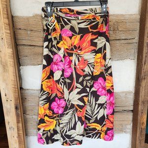 Banana Republic silk cotton wrap skirt